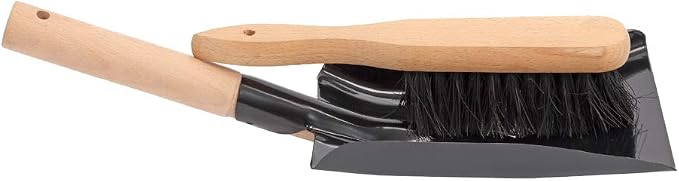 Coal Shovel and Hearth Brush Set Made of Natural Wood and Coco Bristles - Image 4