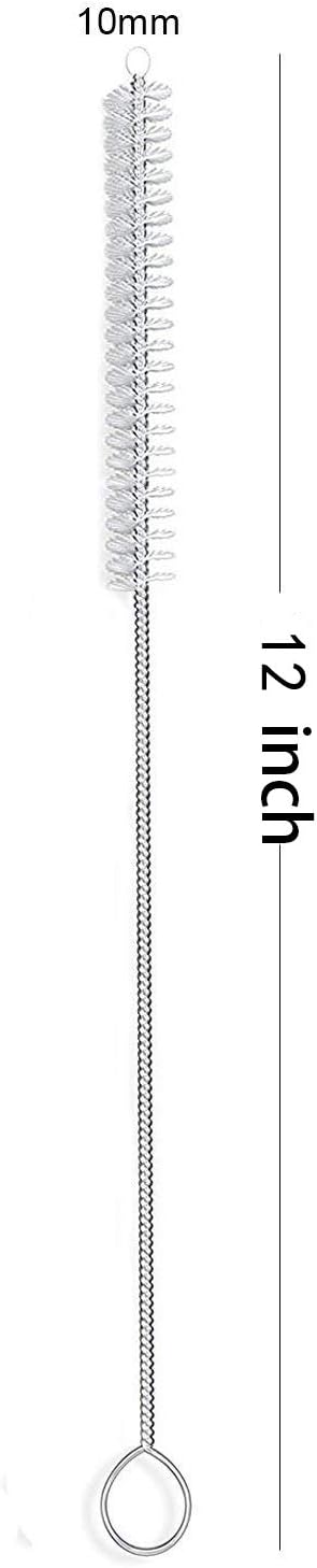 Long Straw Brush, Nylon Flexible, Reusable Pipe Tube Cleaner 12-ihch X 2/5-inch - Image 2