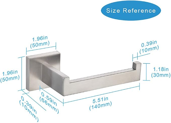 TASTOS Toilet Paper Holder Brushed Nickel, Toilet Tissue Roll Holders Dispenser - Image 7