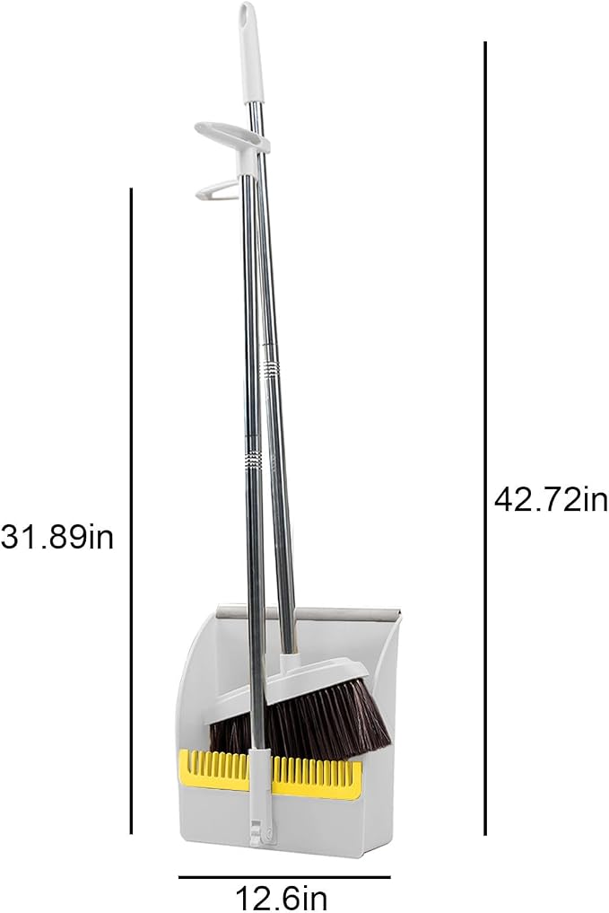 42.7'' Broom with Dustpan Combo Set, House Warming Gifts New Home, Dust pan and - Image 3