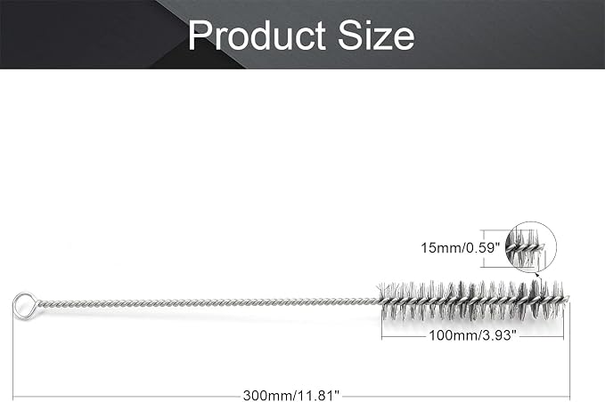Utoolmart Steel Wire Cleaning Brush, Spiral Power Tube Brush, Steel Wire Tube - Image 2