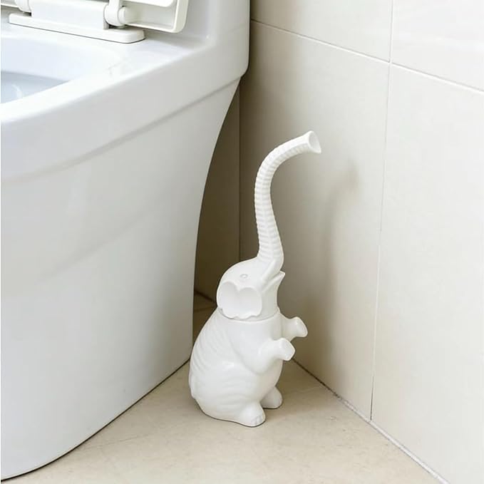 Toilet Brush and Holder Set, Modern Ceramic Toilet Bowl Brush Holder, Cute - Image 6