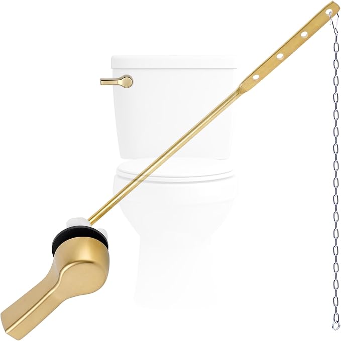 Hygie Rinse Metal Toilet Handle Replacement, Universal Front Mount, Brushed by Greatcomfortathome