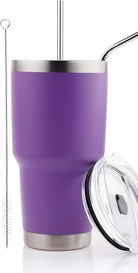 D·S 30oz Purple Tumbler Stainless Steel Double Wall Vacuum Insulated Mug by D%C2%B7STUMBLER