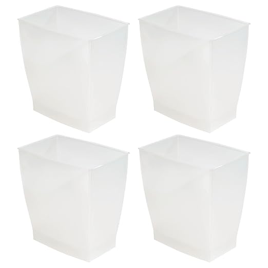 iDesign Small Rectangular Bathroom Trash Cans by iDesign