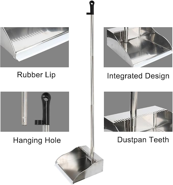 3 Pack Stainless Steel Dustpan Metal Dustpan - Image 3