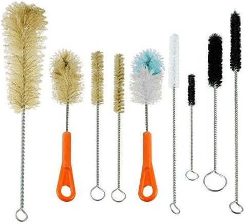 Ultimate Bottle & Tube Brush Cleaning Set 9 Sizes & Shapes by RamPro