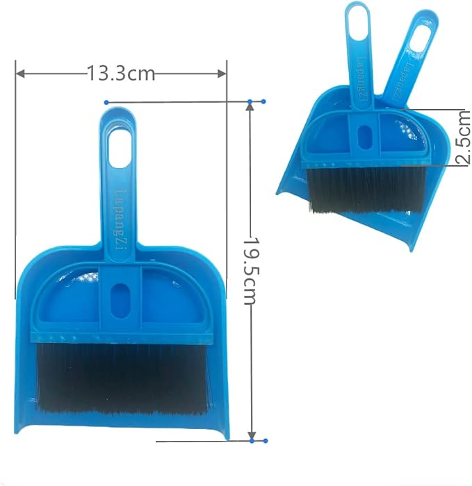 Mini Dustpan and Broom Set Portable Plastic Brush Set used - Image 2