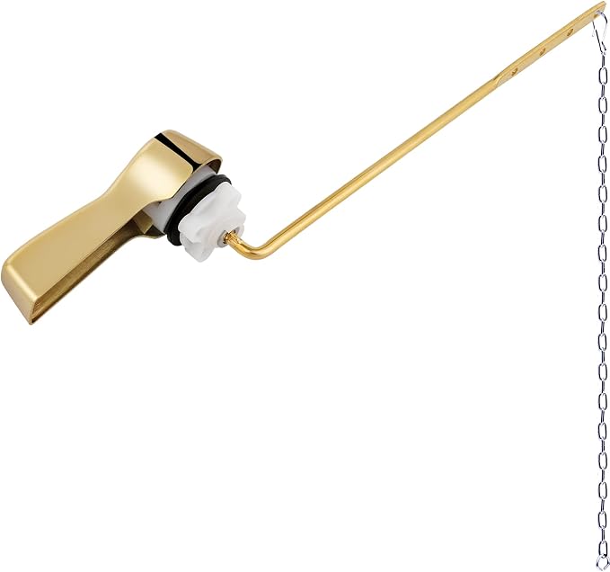 Hibbent Universal Metal Front Mount Toilet Handle Replacement Kit, Brass Toilet by Hibbent