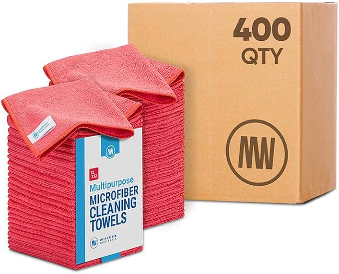 Bulk 12” X 12” All Purpose Microfiber Towels Wholesale by MicrofiberWholesale