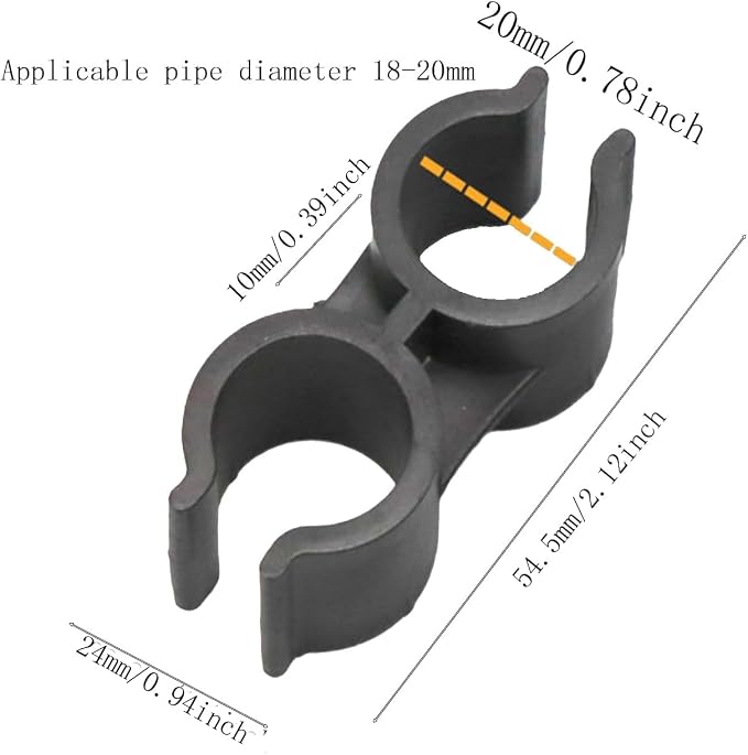 6Pcs Double Pipe Clamp Connectors - Image 7