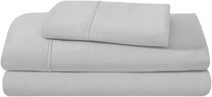 Camping Cot Sheets 33" x 75" - 3 Piece Cot Sheet Set for Bunk Bed - fits upto 9" Deep Mattress, Perfect for Narrow Twin, Camping Cot, RV Bunk, Guest Beds, Trifold Mattress - Light Grey