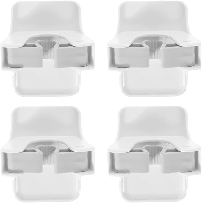 Amosfun 4pcs Broom Holder Wall Mount Mop Grippers Self Adhesive No-Drill Mop - Image 9