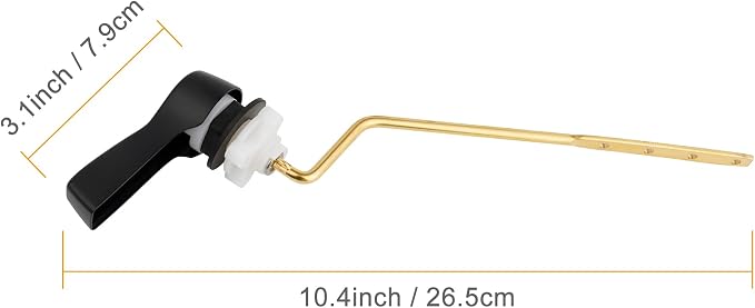 Hibbent Universal Metal Side Mount Toilet Handle Replacement Kit, Brass Toilet - Image 8