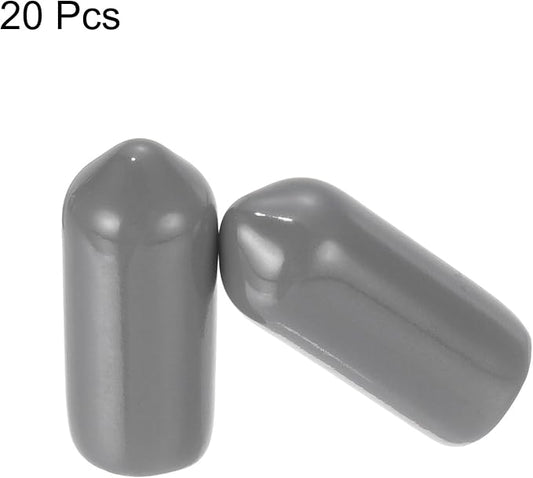 uxcell 20pcs Rubber End Caps 6mm ID Vinyl PVC Round Tube Bolt Cap Cover Screw - Image 2