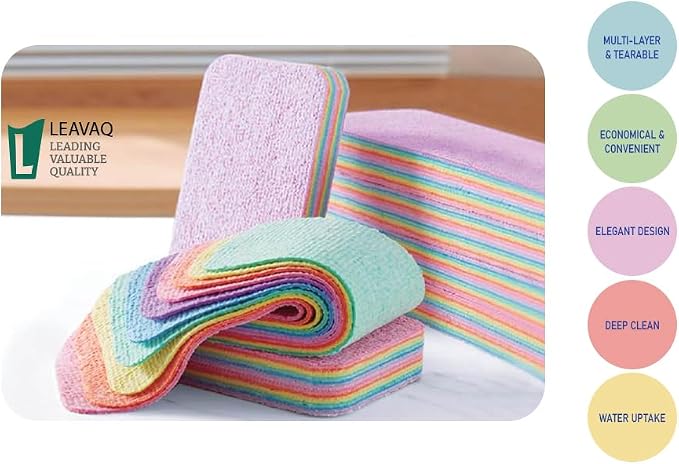 Peelable Microfiber Sponges 4 Pack – 12-Layer Tear Away PVA Cleaning Pads - Image 8