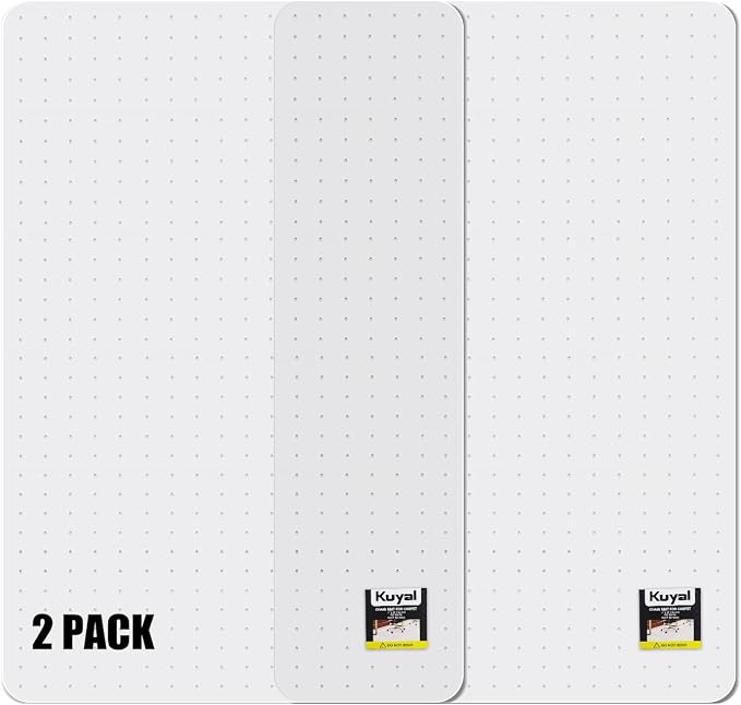 Kuyal Office Chair Mat for Carpet, 2 Pack 32x 49 Clear Heavy Duty Computer by Kuyal