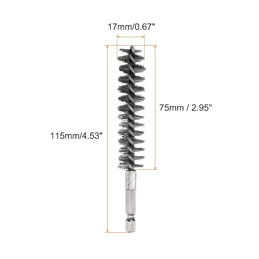 HARFINGTON 5Pcs Bore Brush Stainless Steel 17mm Dia Cleaning Twisted Wire Brush - Image 2
