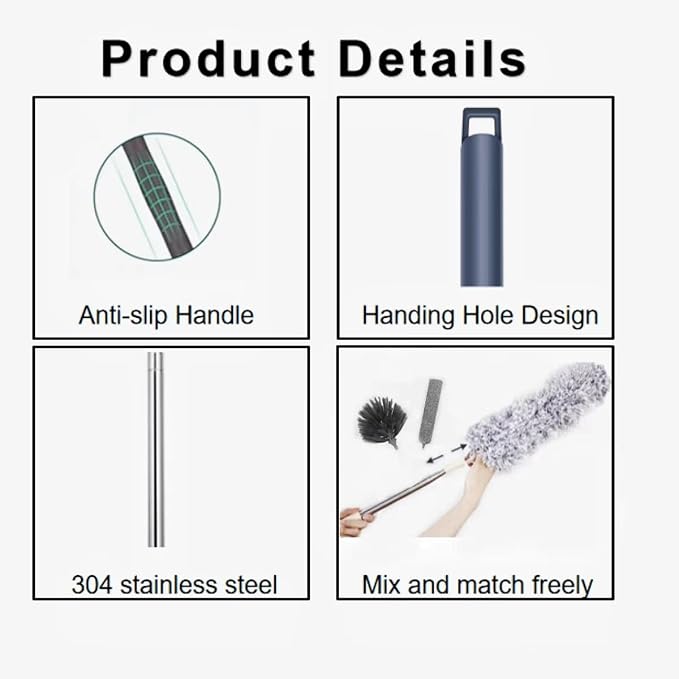 Microfiber Feather Duster 4-in-1 Kit, Dusters - Image 2