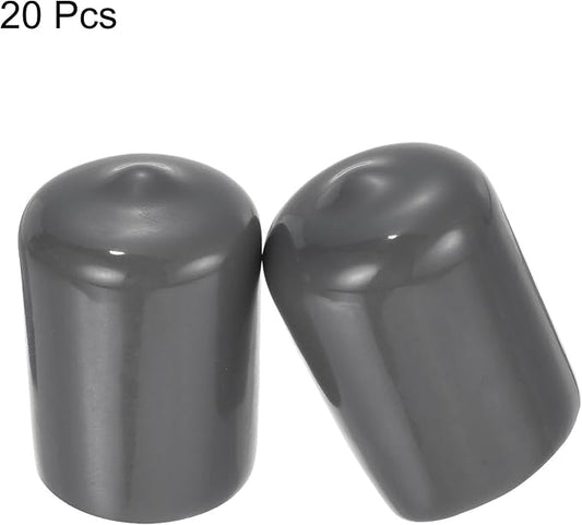 uxcell 20pcs Rubber End Caps 19mm ID Vinyl PVC Round Tube Bolt Cap Cover Screw - Image 2