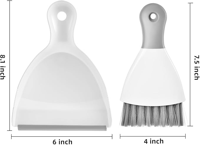 SUBEKYU Mini Hand Broom and Dustpan Set, Small Dustpan and Brush Set, Handheld - Image 3