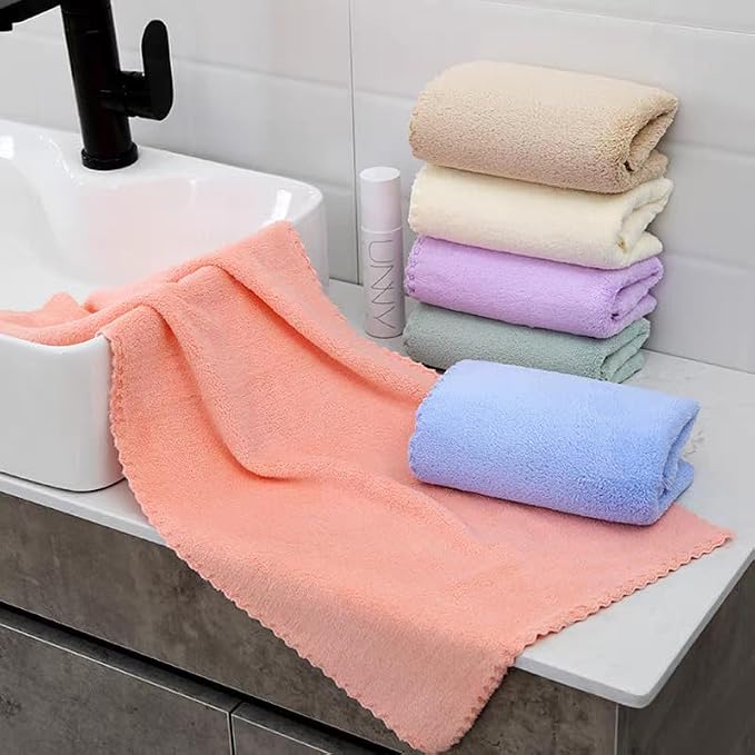 Microfiber Washcloths 5 Pack 29.5" x 13.8" Soft Feel Fingertip Towels quick - Image 5