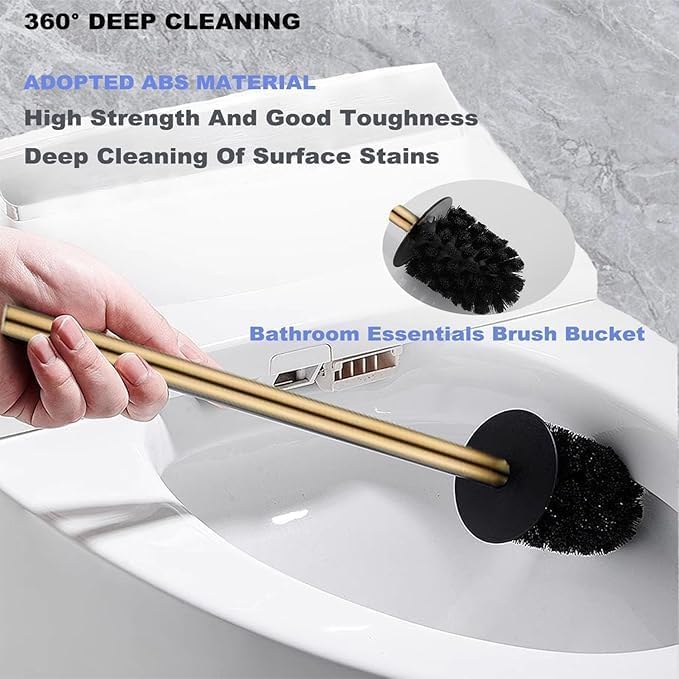 Toilet Bowl Brush and Holder Square, Stainless Steel Square Wall Mounted Toilet - Image 5