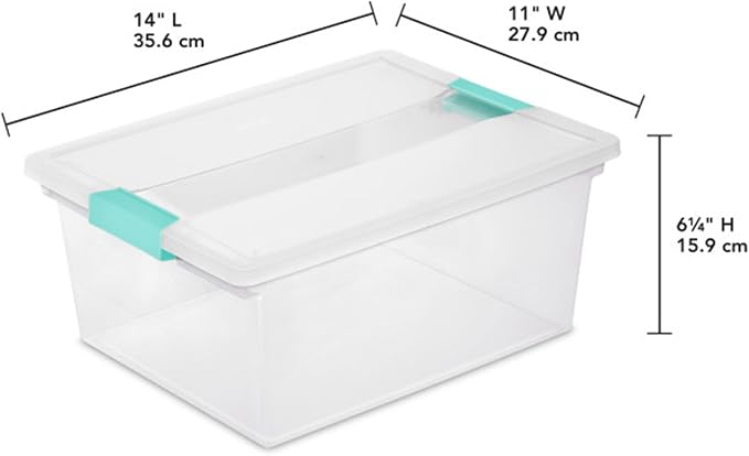 Sterilite 8-Pack Clip Box, Stackable Clear Plastic Bins - Image 3