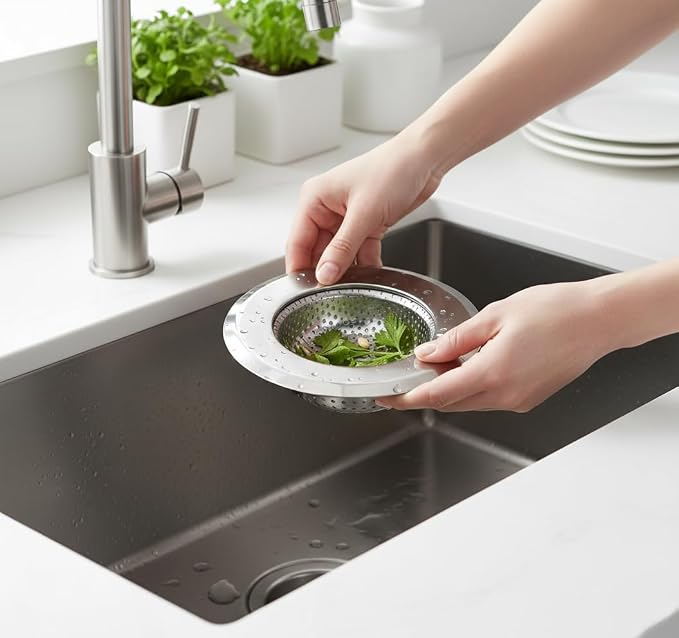 4.5 Inch Kitchen Sink Strainer Basket 2-Pack – Stainless Steel Anti-Clogging - Image 7