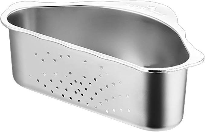 Triangle Sink Drainer Basket, Stainless Steel Triangular Sink Drain Shelf by Unknown