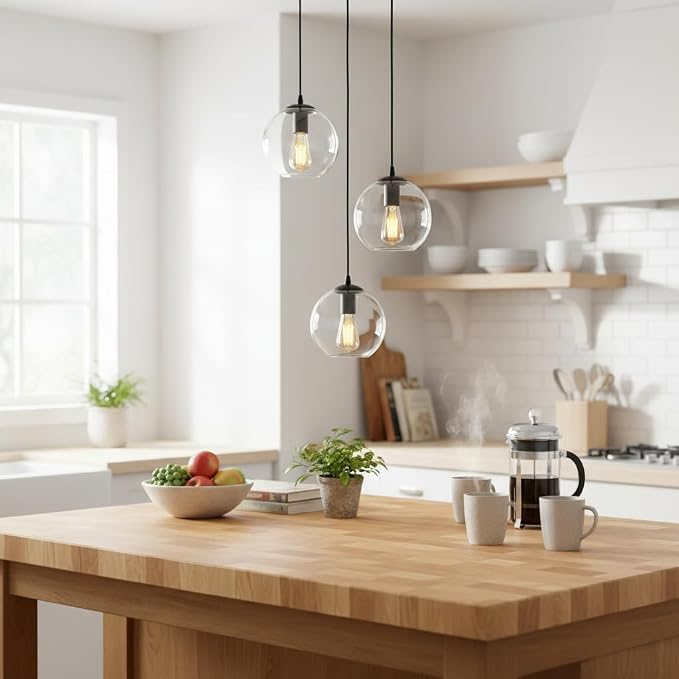 Globe Pendant Light, Modern Hanging Lighting Fixture, Classic Cluster Chandelier - Image 9