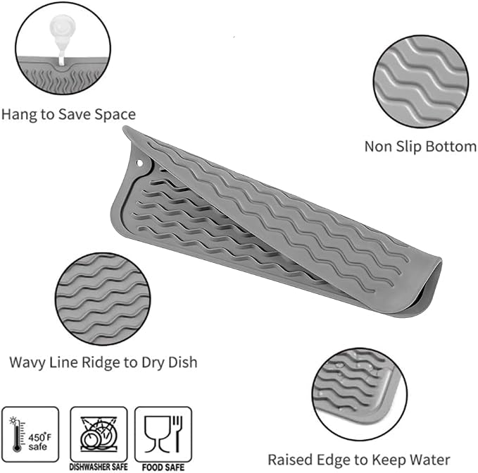 Silicone Dish Drying Mat for Multiple Usage, Easy clean, Eco-friendly, - Image 3