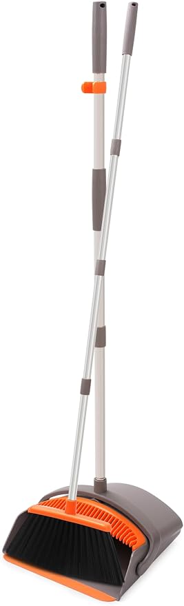 POWERJET Upright Broom & Dustpan Set, Angled Lobby Broom, Exclusive Long Handle - Image 8