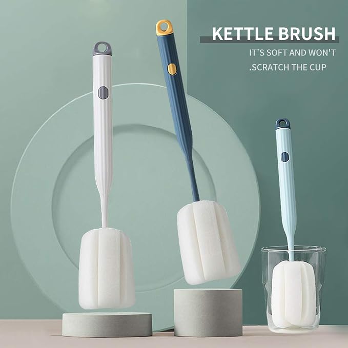 Bottle Soft Brush -2Pcs Sponge Bottle Brush Soft and Easy to Clean, Baby Bottle - Image 3