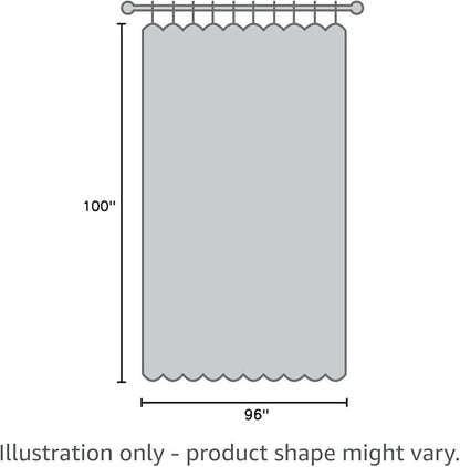 PrinceDeco 100% Blackout Curtains for Living Room Sliding Door Curtains Blackout Curtains 96 Inches Long Patio Curtains for Sliding Door Curtain,W100 X L96 Inch, Light Grey