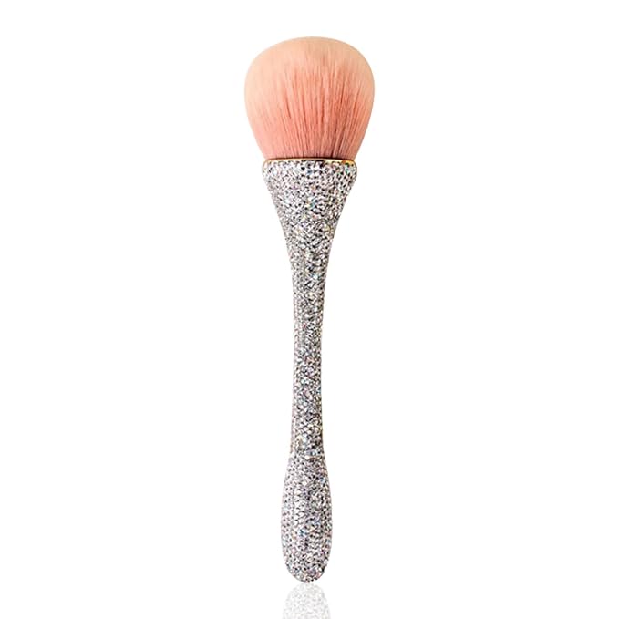 WOKOTO 1pcs White Shiny Rhinestone Nail Art Dust Brushes - Image 8