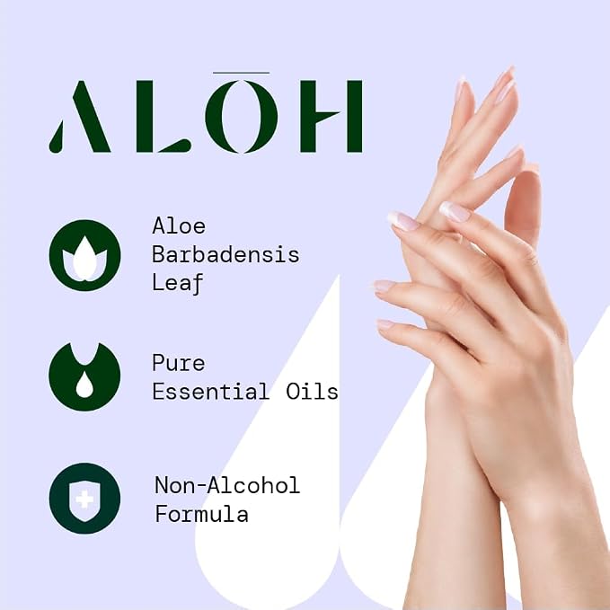 ALŌH Skin - Softening Sanitizing Hand Wipes – Peppermint Eucalyptus + Aloe - 1 - Image 3