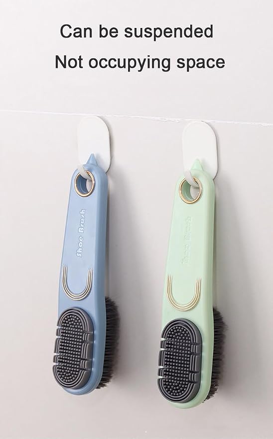 2pcs Long Handle Multifunctional Double-Sided Shoe Brush, no Damage to Shoes - Image 5