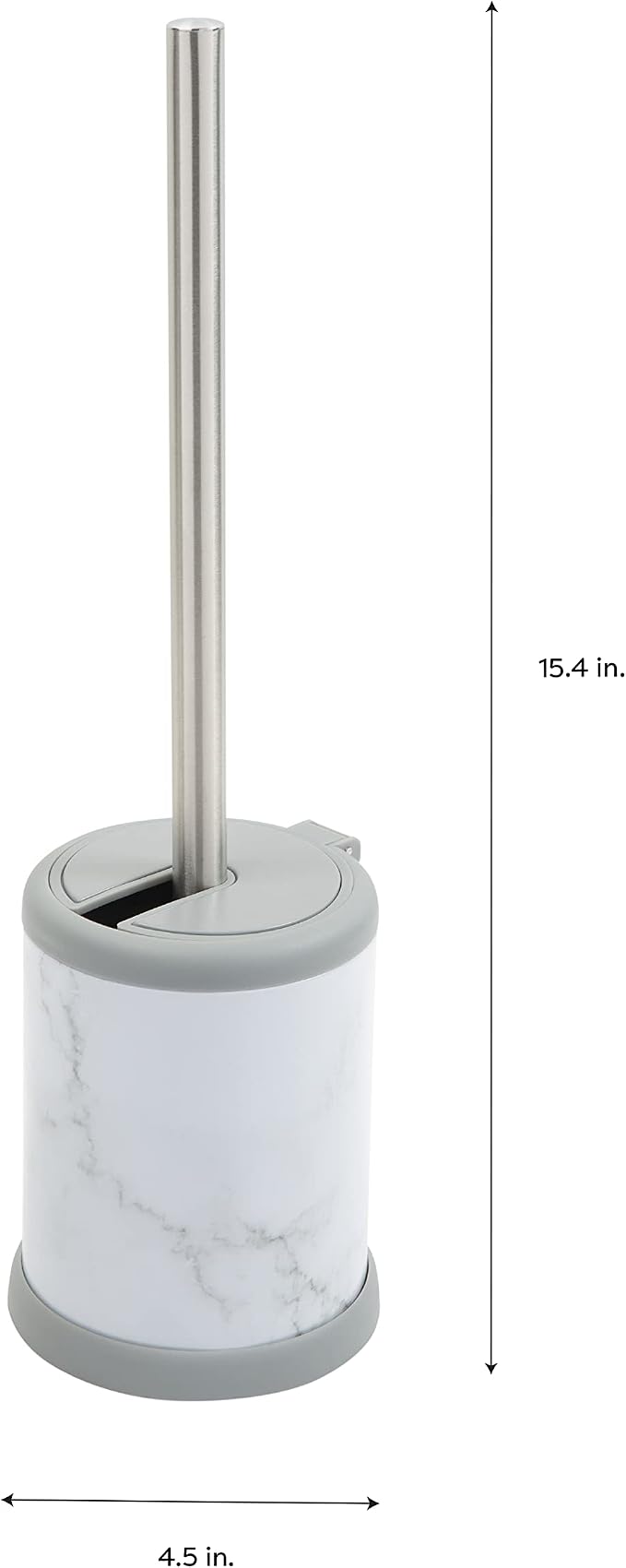 Bath Bliss Toilet Brush and Holder | Self Closing Lid | 360 Degree Brush Head | - Image 6