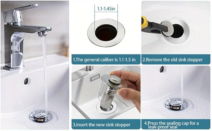 Bathroom Sink Stopper Hair Catcher - Image 9