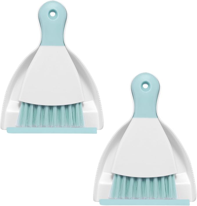 NACENA Mini Dustpan and Brush Set 2 Pack, Small Broom and Dustpan Set Dust Pan by NACENA