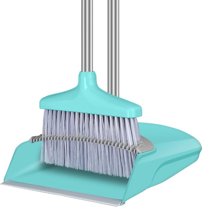 FGY Broom and Dustpan Set Stand Up Broom and Dust Pan Combo by Home