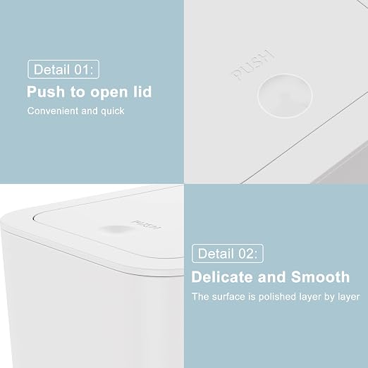 N. NETDOT 3 Pack Small Trash Can - Image 6