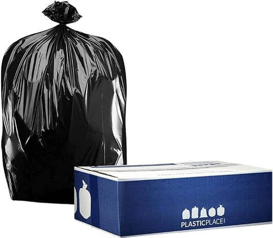 Plasticplace 20-30 Gallon Trash Bags │ 2.0 Mil │ Black Heavy Duty Garbage Can - Image 2