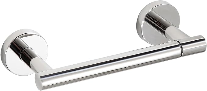 BVL Toilet Paper Holder Polished Chrome Wall Mount Stainless Steel 304 Large by BVLBath