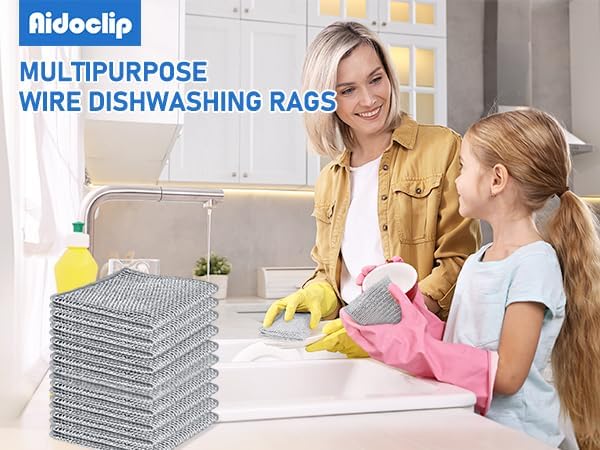 Non-Scratch Steel Wool Dishcloth - Image 2