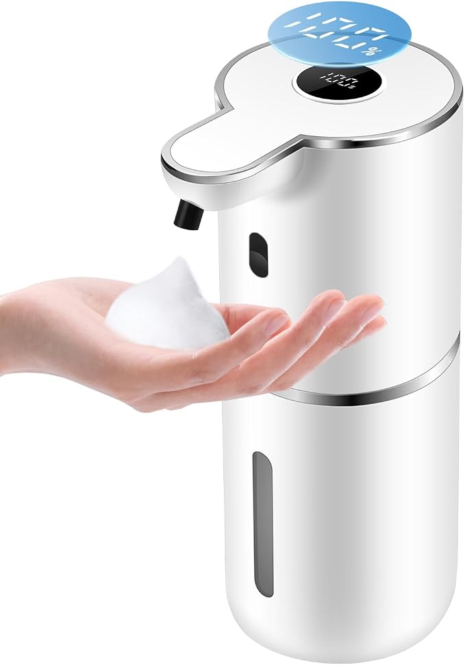 Automatic Foaming Soap Dispenser 12.8oz, Rechargeable & 6 Levels Foaming by Unknown