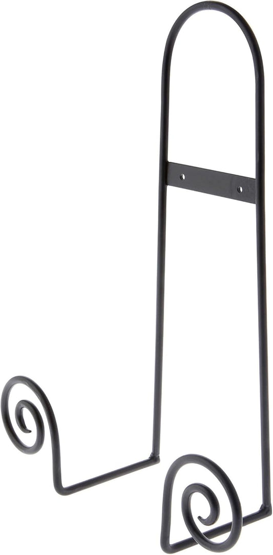Bard's Black Wrought Iron Wall Mountable Tray or Platter Hanger, 16.25" H x by Bards