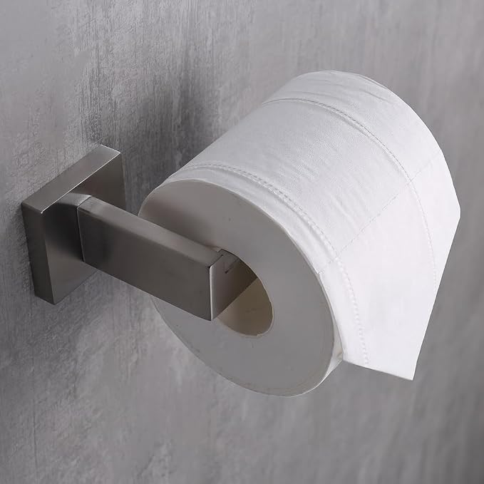 TASTOS Toilet Paper Holder Brushed Nickel 2 Pack, Toilet Tissue Roll Holders - Image 2