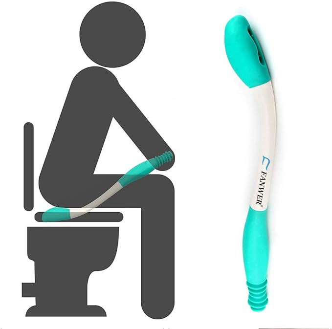 Fanwer Toilet Aids Tools, Long Reach Comfort Wipe, Extends Your Reach Over 15" by Fanwer